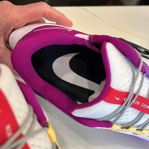 Nike Air Zoom Pegasus worn once excellent condition 9. White, purple, yellow - Picture 9 of 16